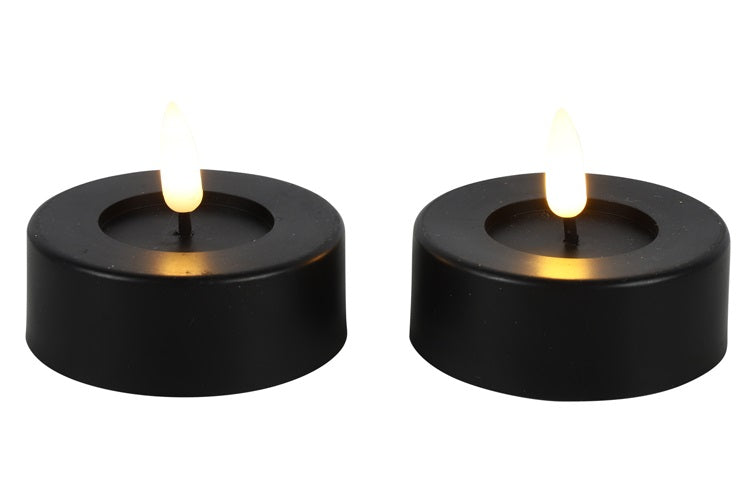 Countryfield Maxi theelicht Ø6,7CM LED ro Lyonie s2 Zwart