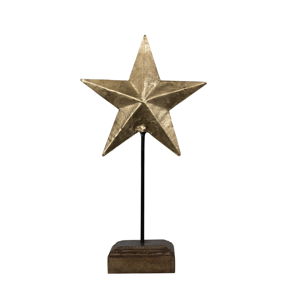 Staande ster goud 35cm