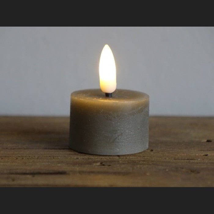 Countryfield Theelicht rustiek Ø4CM LED ro Lyon s2 (Diverse kleuren)