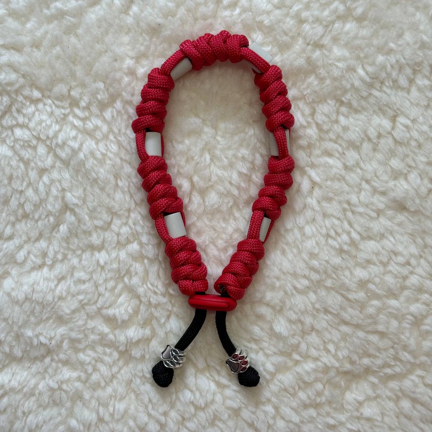 Tekenband Hond zwart/rood (24-28 cm)