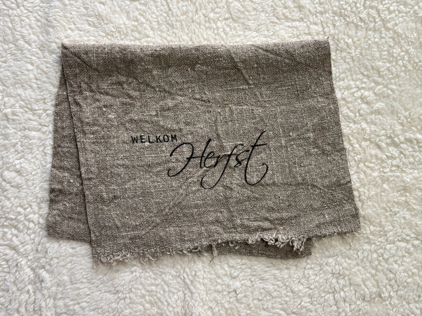Shabby doek welkom herfst
