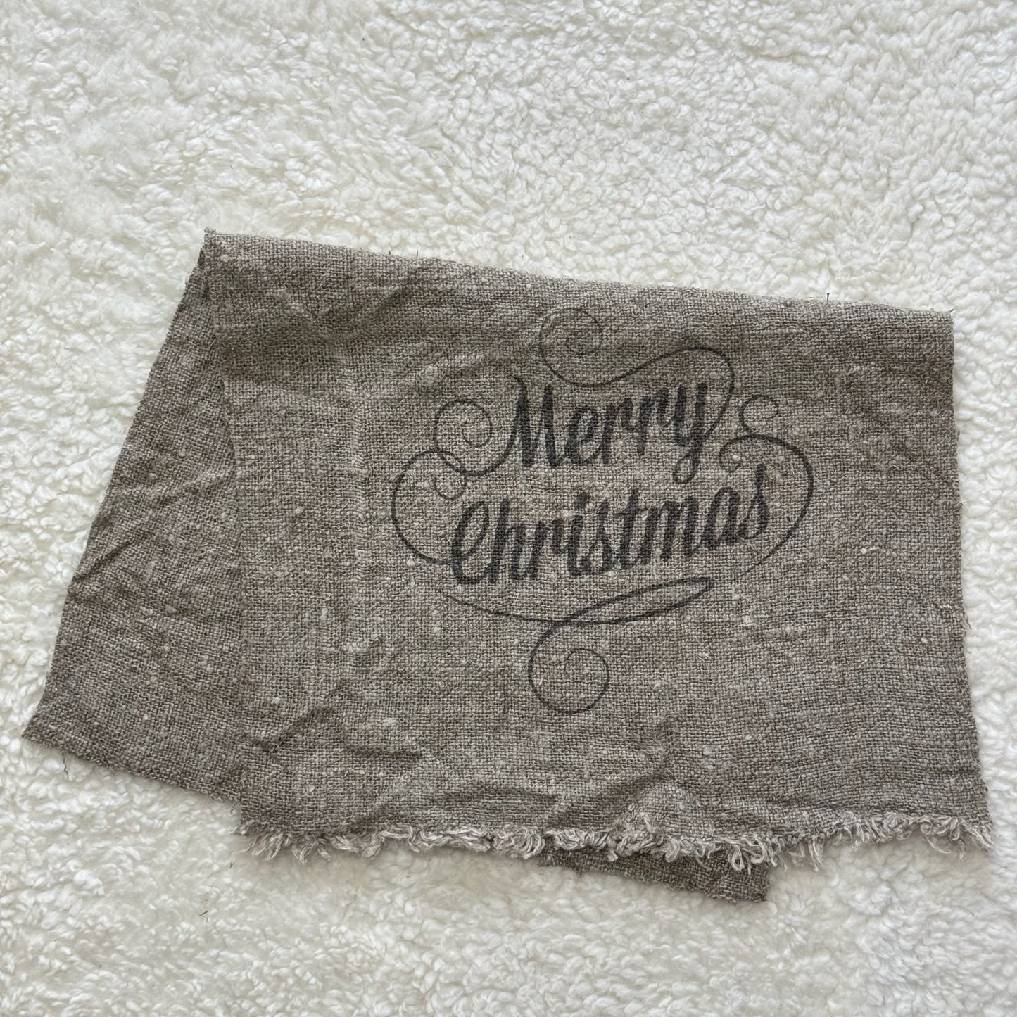 Shabby doek Merry Christmas