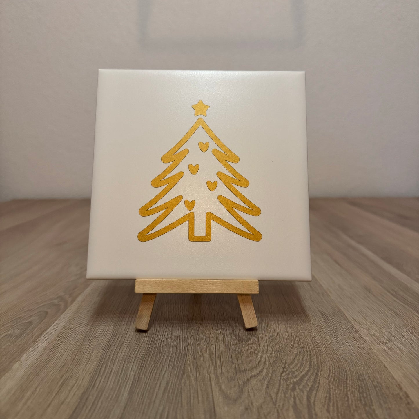 Tegeltje kerstboom + ezeltje