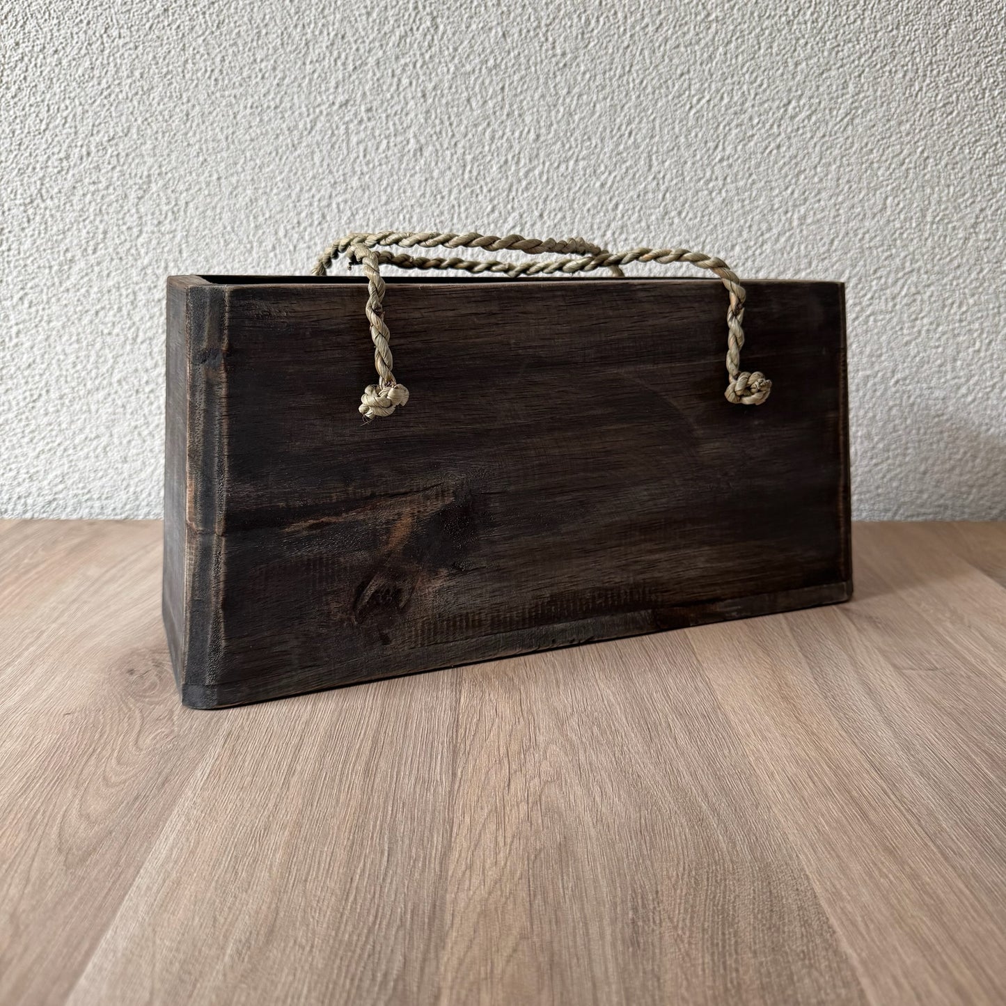 Houten decoratie tas rechthoek