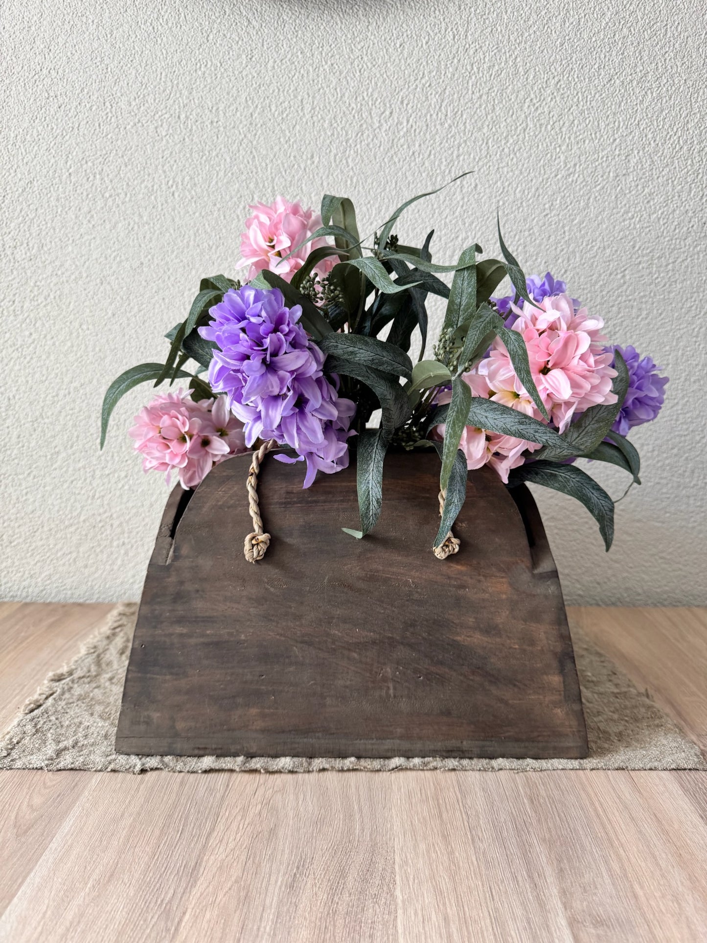 Houten decoratie tas