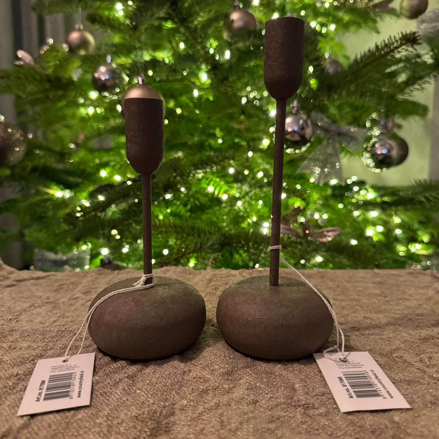 Actie set Kandelaar Evi Messing