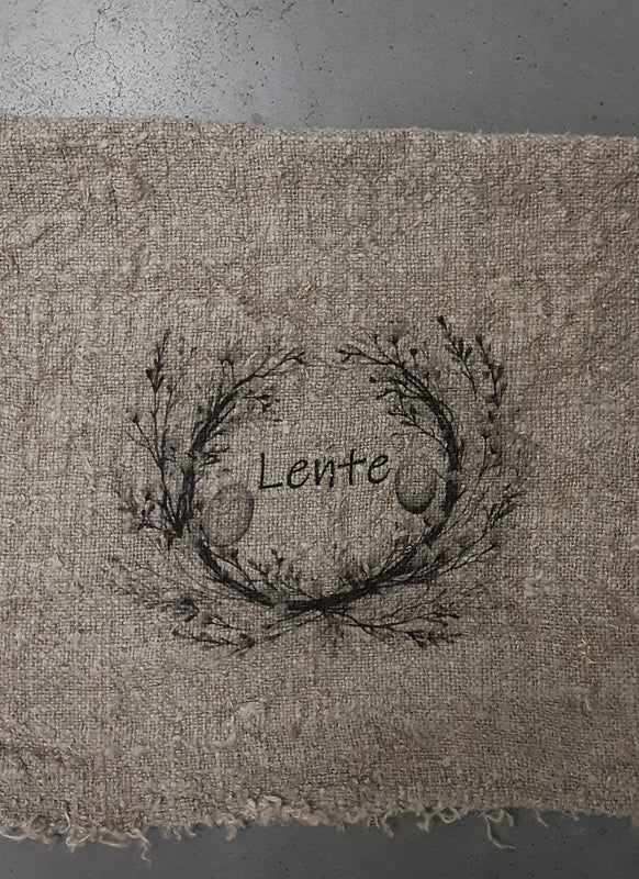 Shabby doek voorjaarskrans
