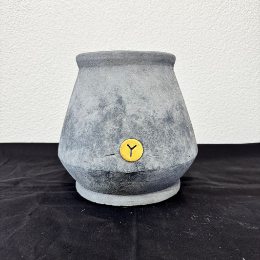 BRYNXZ planter grandeur Large stone Black D.26 H.24