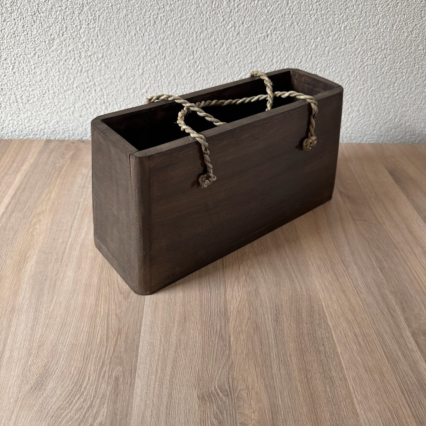 Houten decoratie tas rechthoek