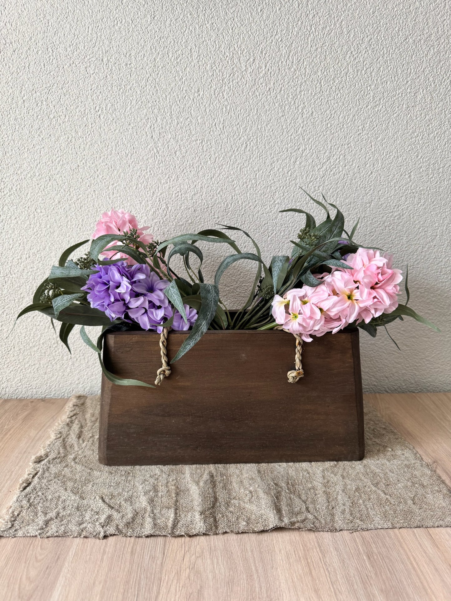 Houten decoratie tas rechthoek