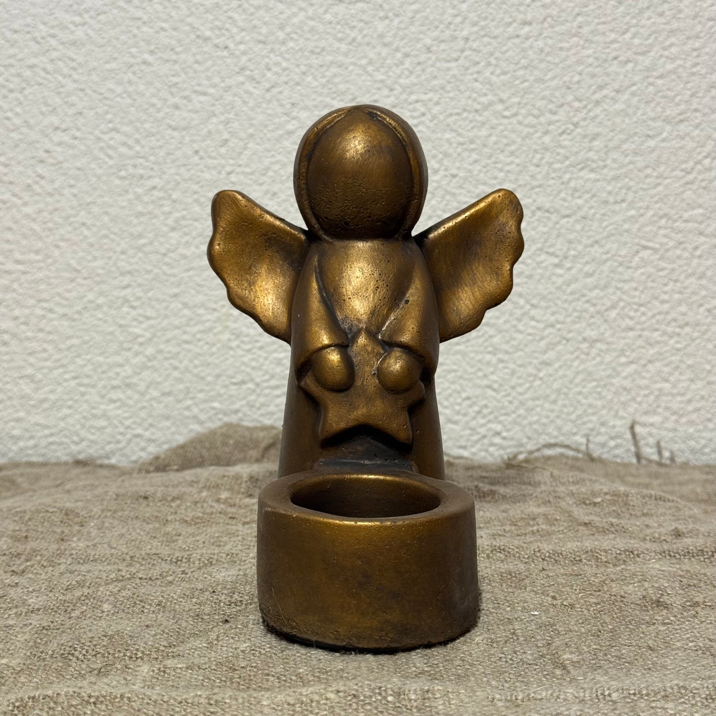 BRYNXZ Tealightcup Angel with Star Majestic Gold M D.12 H.16