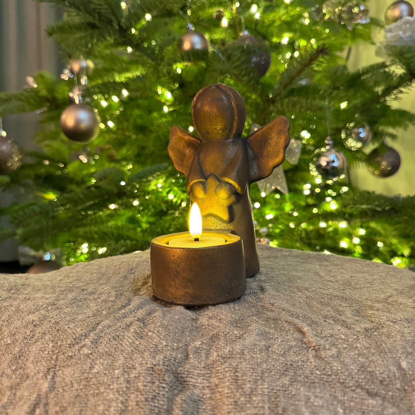 BRYNXZ Tealightcup Angel with Star Majestic Gold M D.12 H.16