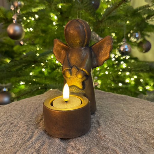 BRYNXZ Tealightcup Angel with Star Majestic Gold M D.12 H.16
